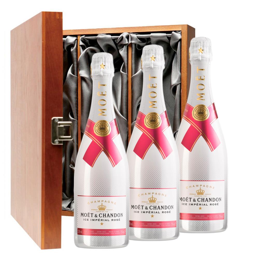 Moet &amp;amp; Chandon Ice Imperial Rose 75cl Treble Luxury Gift Boxed Champagne
